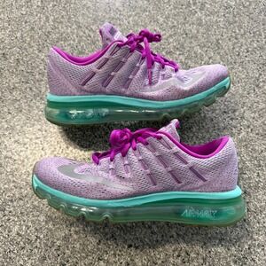 Nike Air Max 2016 Sneakers Shoes GS 5.5Y = Wmns 7 Purple Turquoise 807237-505
